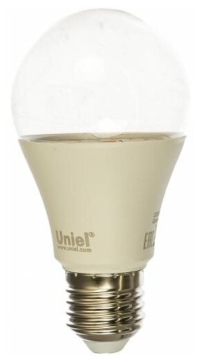 Лампа светодиодная для растений LED-A60-9W/SP/E27/CL ALM01WH спектр для рассады Форма A пластик 9645 Uniel