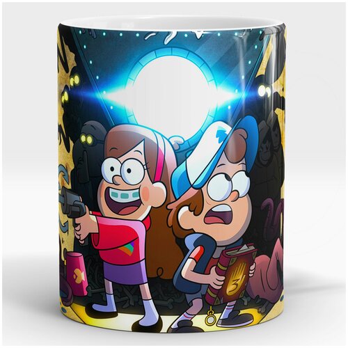 Кружка для чая и кофе с принтом Gravity Falls мультфильм Гравити Фолз