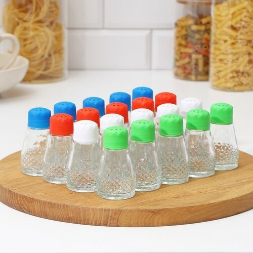 Набор стеклянных солонок Доляна Глория 20 предмета 50 мл 45х8 см цвет микс 1521₽