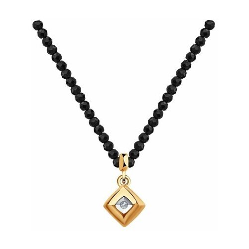 Колье Diamant online, золото, 585 проба, шпинель, бриллиант, длина 45 см., бесцветный