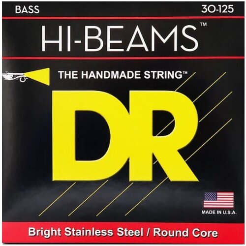hi beam струны для бас гитар dr lr 40 40 100 DR MR6-30 струны для 6-струнной бас-гитары, нержавеющая сталь, 30 - 125
