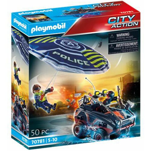 Конструктор Playmobil Полицейский парашют: Погоня за амфибией, 70781 игровые наборы playmobil игровой набор погоня за амфибией на парашюте