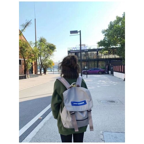 фото Рюкзак городской с клапаном lovey summer, женский, мужской, 45x34x11 см, синий