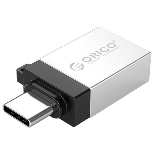 Переходник/адаптер ORICO CBT-UT01, USB-A 3.0 - Type-C, Silver кабель переходник type c usb3 1 m mini displayport f из алюминиевого сплава