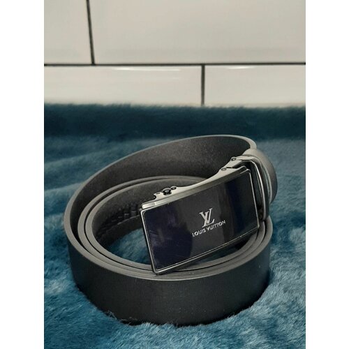 фото Ремень мужской натуральная кожа / автоматическая пряжка / кожа качества люкс louis vuittoon x