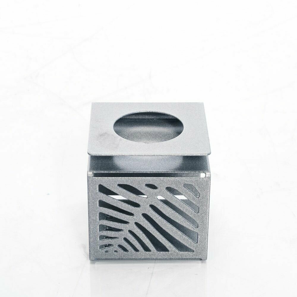 Металлический подсвечник на стол для декора серый 730-001S - фотография № 4
