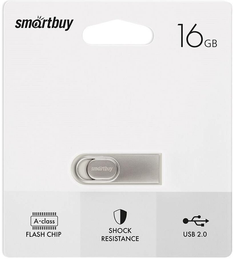 Комплект 2 шт Память Smart Buy "M3" 32GB USB 2.0 Flash Drive серебристый (металл. корпус )