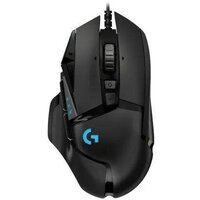 Мышь Logitech, мышь игровая, мышь оптическая, мышь проводная, USB, мышь 25600 dpi, ускорение 40 G, мышь черного цвета