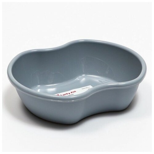 Миска для животных LUCKY PET 0.8 л, цвет серый, 1 шт.