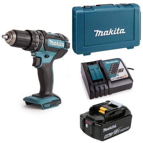 Ударная дрель-шуруповерт аккумуляторная 62Нм 18В LXT Li-Ion 1x5Ач Makita DHP482RT 2020000₽