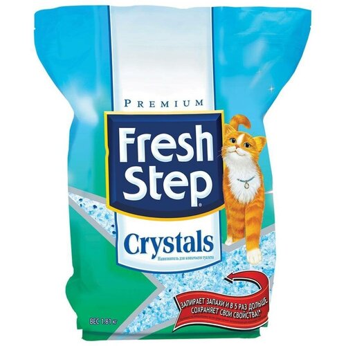 Наполнитель впитывающий Fresh Step Crystals, силикагель, 1,81 кг.