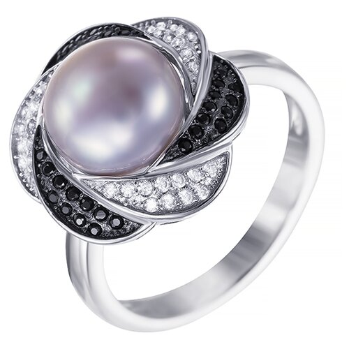 фото Element47 кольцо из серебра 925 пробы с культивированным жемчугом и кубическим цирконием cs0800686r_ko_wp_004_wg, размер 17