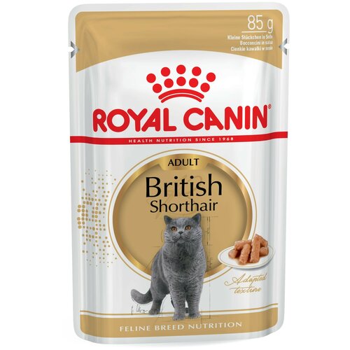 сухой корм для взрослых кошек royal canin british shorthair adult 2 кг Влажный корм для кошек Royal Canin для британских короткошерстных 9 шт. х 85 г (кусочки в соусе)