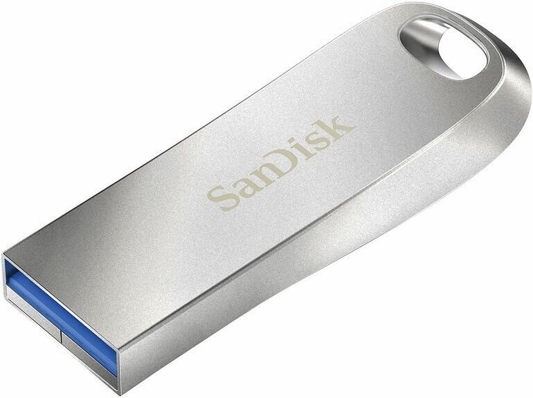 Флеш-накопитель SanDisk Ultra Luxe USB 3.1 Type-A, 128 ГБ, серебристый
