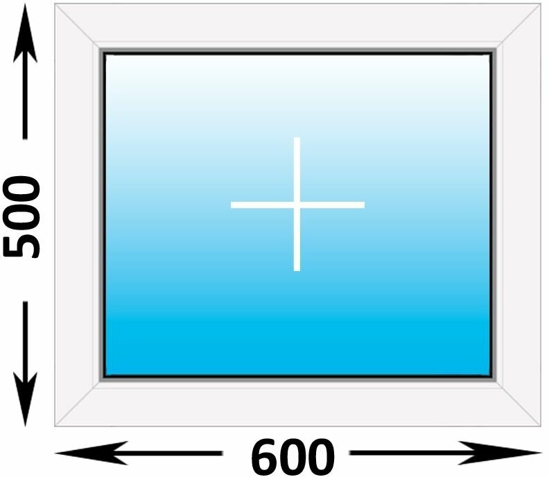 Пластиковое окно Veka WHS глухое 600x500 (ширина Х высота) (600Х500)