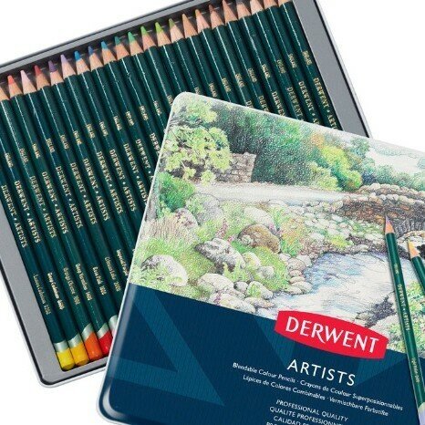 Набор карандашей цветных Derwent "Artists" 24 цв в метал кор - фото №6