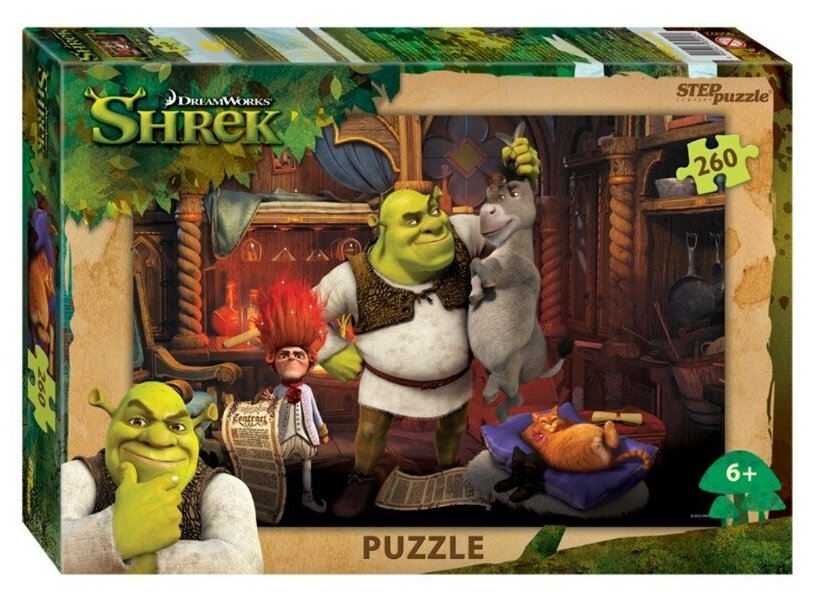 Пазл Step Puzzle 260 элементов, Шрек, Dreamworks, Мульти