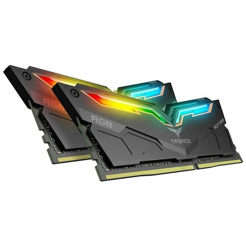 Модуль памяти DDR4 TEAMGROUP T-Force Night Hawk RGB 64GB 2x32GB 3200MHz CL16 16-18-18-38 135V 2388700₽