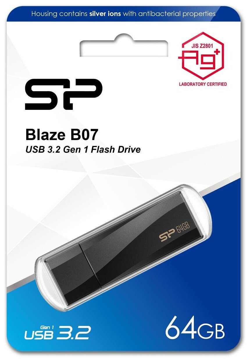 USB Flash Drive 64Gb - Silicon Power Blaze B07 SP064GBUF3B07V1K