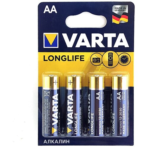 Батарейка (4шт) щелочная VARTA LR6 AA LongLife 1.5В