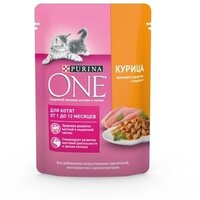 Purina One Паучи для котят с курицей и морковью 124218071245613212483288 0,075 кг 41531 (34 шт)