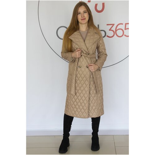 Куртка  Sempati демисезонная, силуэт прямой, утепленная, размер 46, бежевый