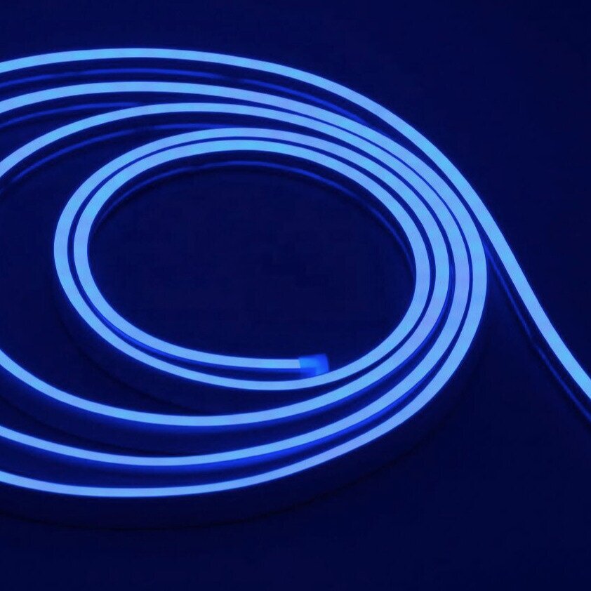 Лента светодиодная "гибкий неон" 220В Синий 4 м - фотография № 8