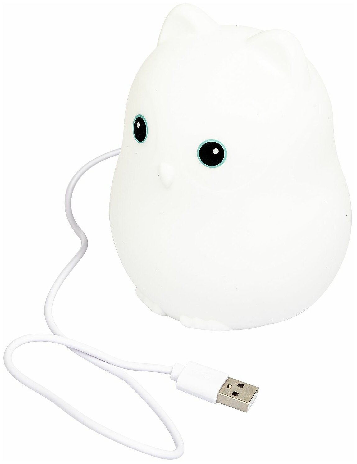 Ночная лампа сова, BONDIBON, силикон, 8 цветов, USB зарядка - фотография № 9