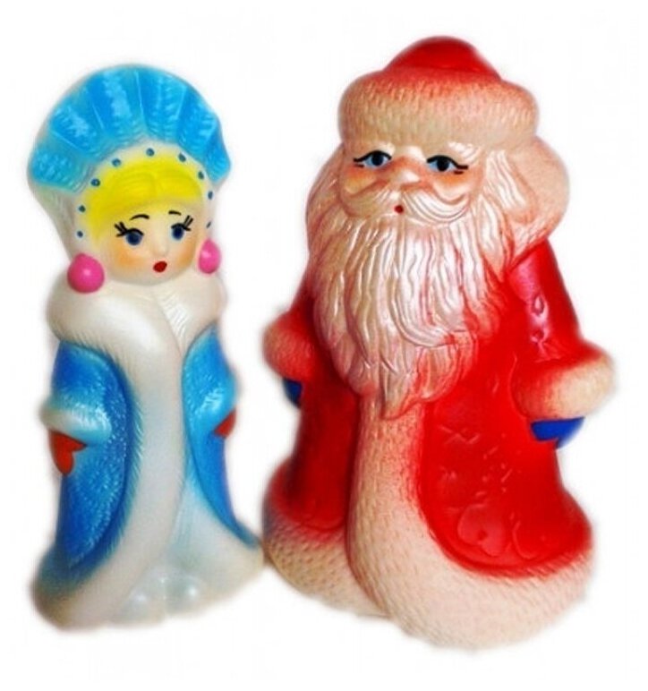Игрушки под елку набор Рождество Дед мороз и Снегурочка