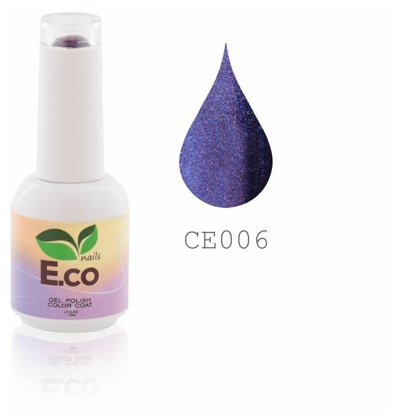 Гель-лак для ногтей с эффектом Кошачий глаз E.co Nails Crazy cats eye №006 10мл