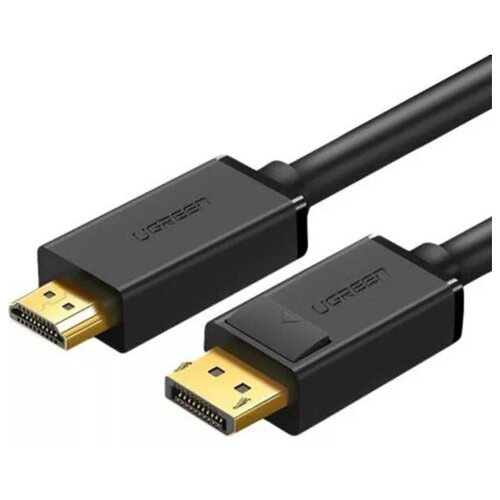 Кабель Ugreen DP101 DisplayPort - HDMI (3 метра) чёрный (10203) micro hdmi to hdmi cable 8k 60hz male to male high speed adapter cable for gopro hero hdtv ps3 xbox pc camera micro hdmi cable
