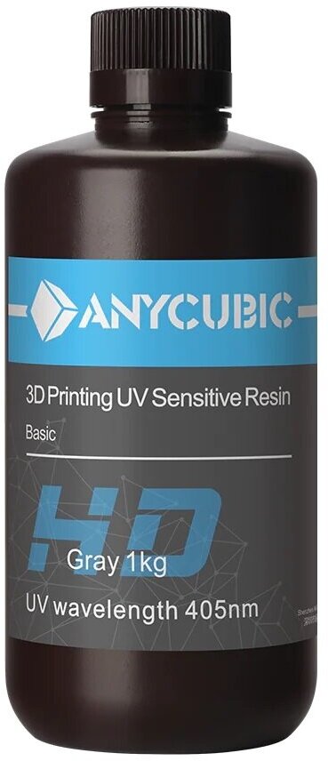 Фотополимерная смола Anycubic Basic UV Resin, 1л. HD серый