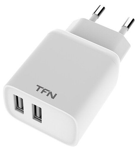 Сетевое зарядное устройство TFN Rapid+ 2xUSB 2.4A White (TFN-WCRPD12W2UWH)