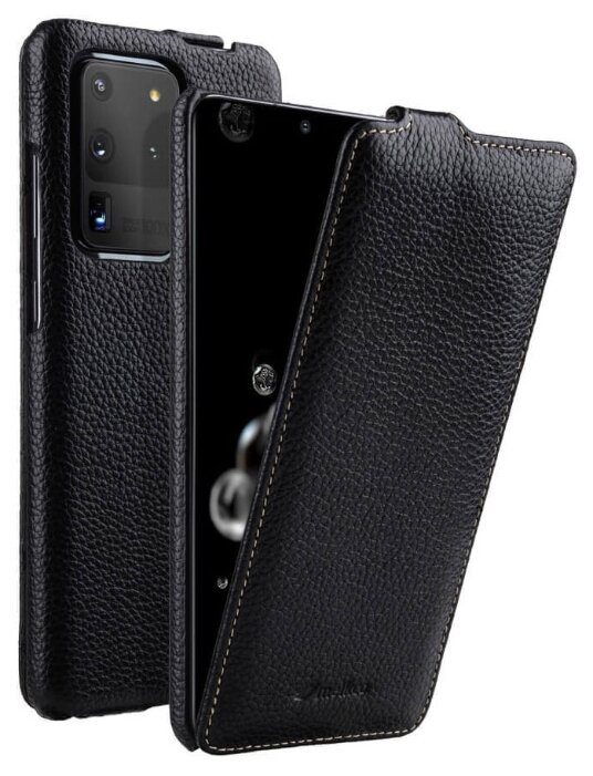 Кожаный чехол флип Melkco для Samsung Galaxy S20 Ultra - Jacka Type, черный