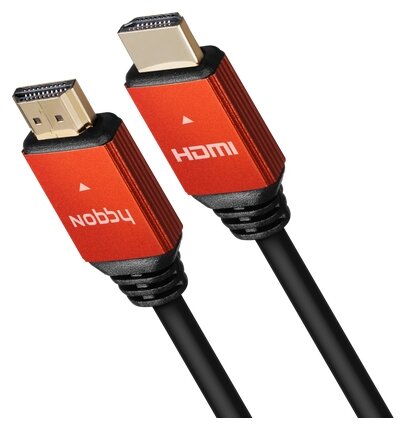 Кабель HDMI NOBBY Comfort, черно-красный, 1.5 м