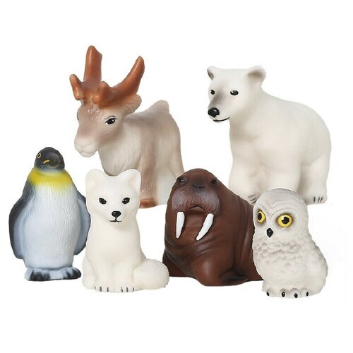 Набор резиновых игрушек Животные Арктики и Антарктики В3467 Весна набор для ванной весна животные арктики и антарктики в3467