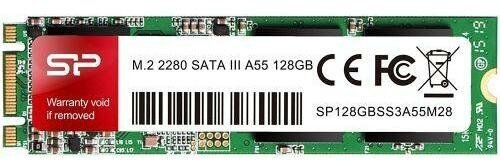 Твердотельный накопитель SSD M.2 128 Gb Silicon Power A55 Read 560Mb/s Write 530Mb/s TLC (SP128GBSS3A55M28)