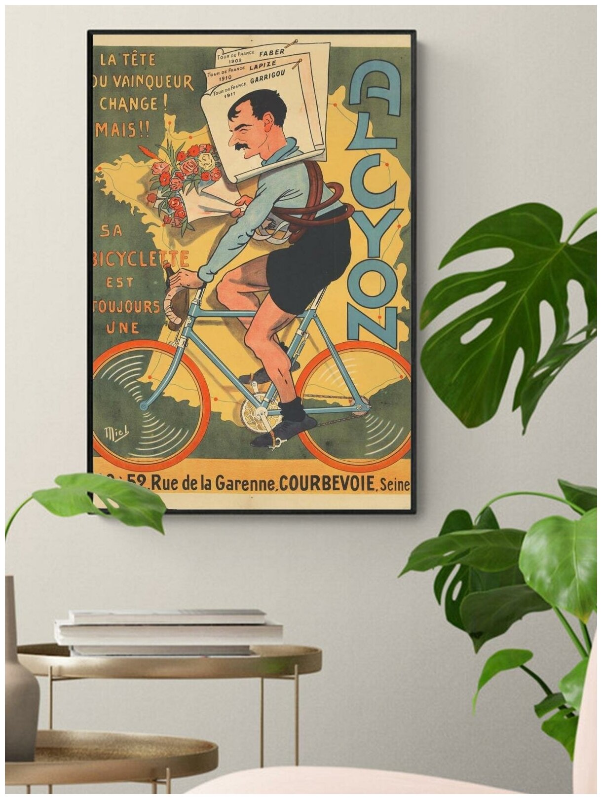 Постер / Плакат / Картина Велосипеды - Лидер велосипедов Alcyon 50х70 см в подарочном тубусе