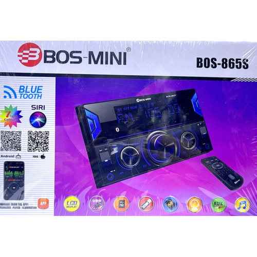 Автомагнитола+Bluetooth+USB+AUX+Радио Bos Mini 865S