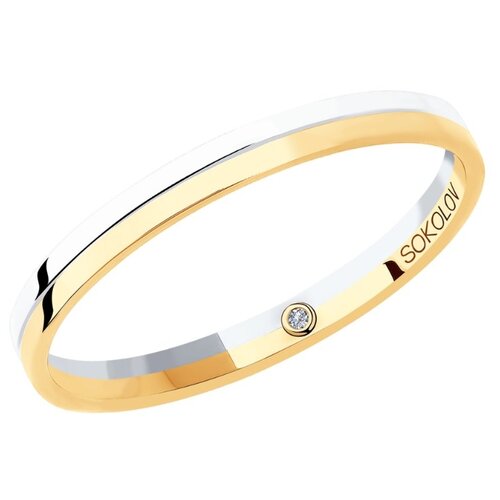 фото Sokolov кольцо из комбинированного золота 1114178-01, размер 16