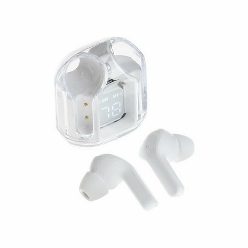 Наушники беспроводные Air31 TWS вакуумные BT 50 45230 мАч прозрачные белые 122100₽