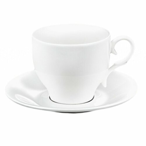 Чашка с блюдцем wilmax 220мл фарфор белый 2013₽