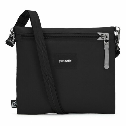 Сумка планшет PacSafe Сумка антивор Pacsafe GO crossbody pouch 35125130, фактура гладкая, черный