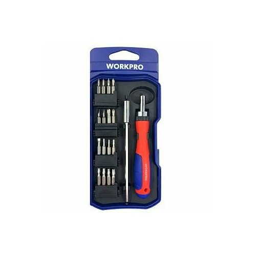 Отвёртка с набором бит 18 шт Workpro WP200516 944₽