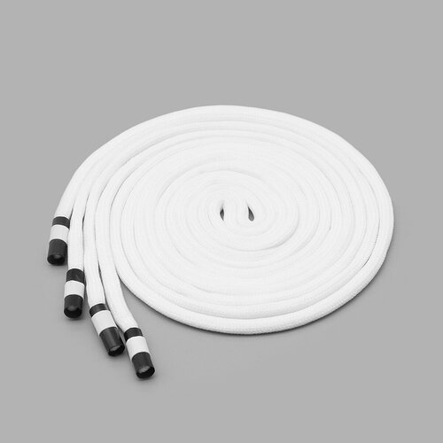 3AR2800 Шнурки декоративные круглые для одежды 5мм13м 2 штупак белый 210₽