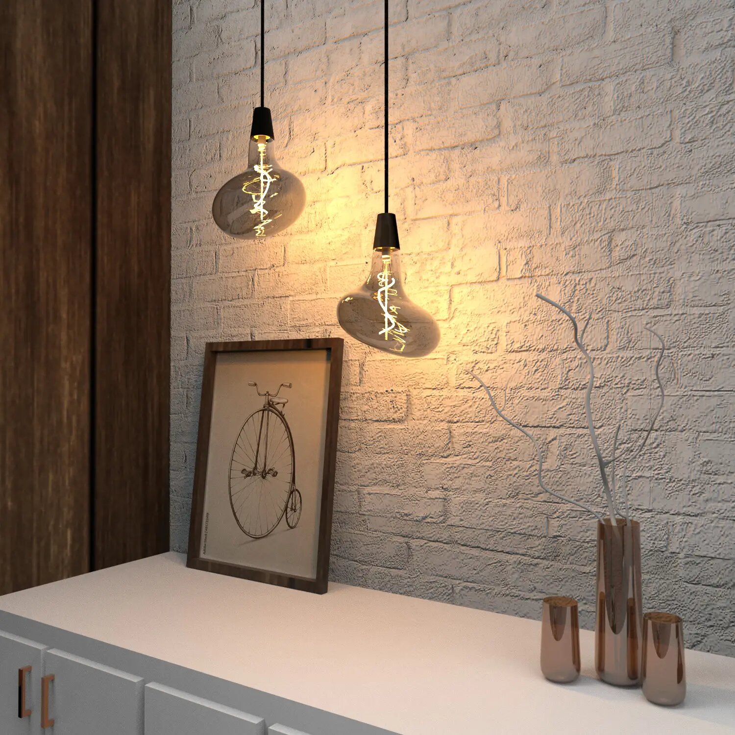 Лампа Gauss Filament FD180 6W 240lm 2400К Е27 gray flexible LED 1/6