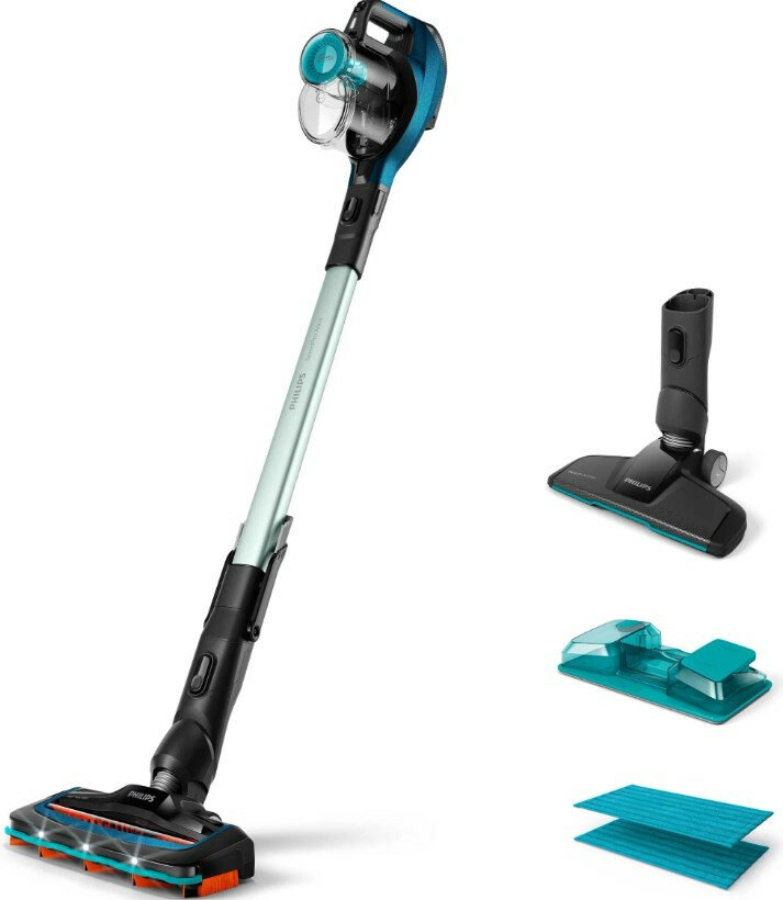Пылесос Philips FC6728/01 SpeedPro Aqua матово-синий металлик