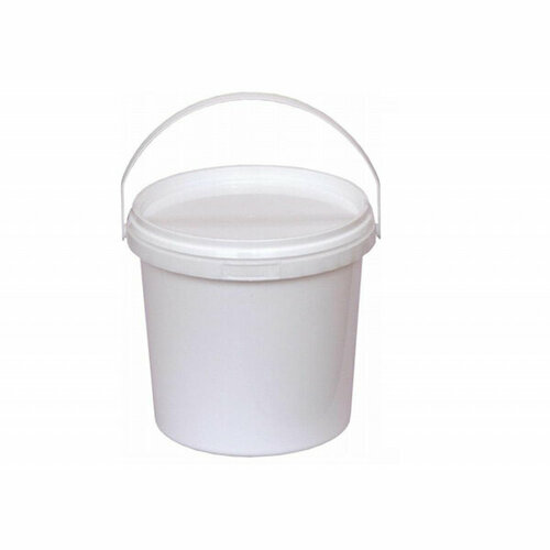 Пищевое пластиковое ведро с крышкой 1 л для дома и дачи 10 шт белые 495₽