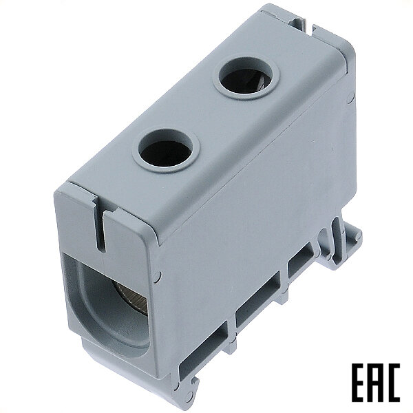 Клемма JHT5-50 (grey) винтовая серая 2,5-50мм2 160А 800В ширина 18мм (4 шт. в комплекте)