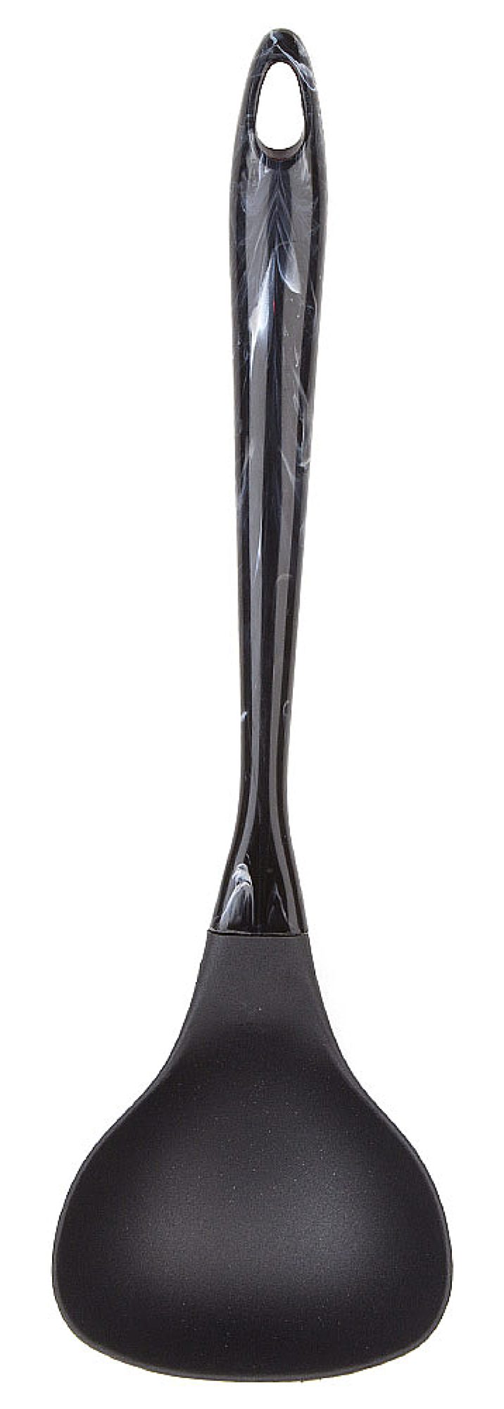 Половник нейлоновый Nouvelle Home / Нувель Хоум Мрамор с отверстием для подвешивания черный 33см